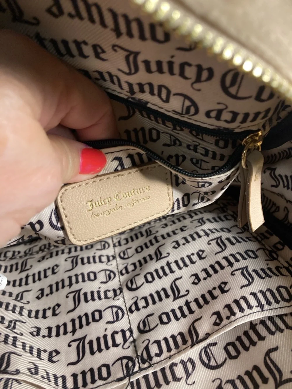 Juicy Couture Cream Juicy Couture Obsession Velour Backpack